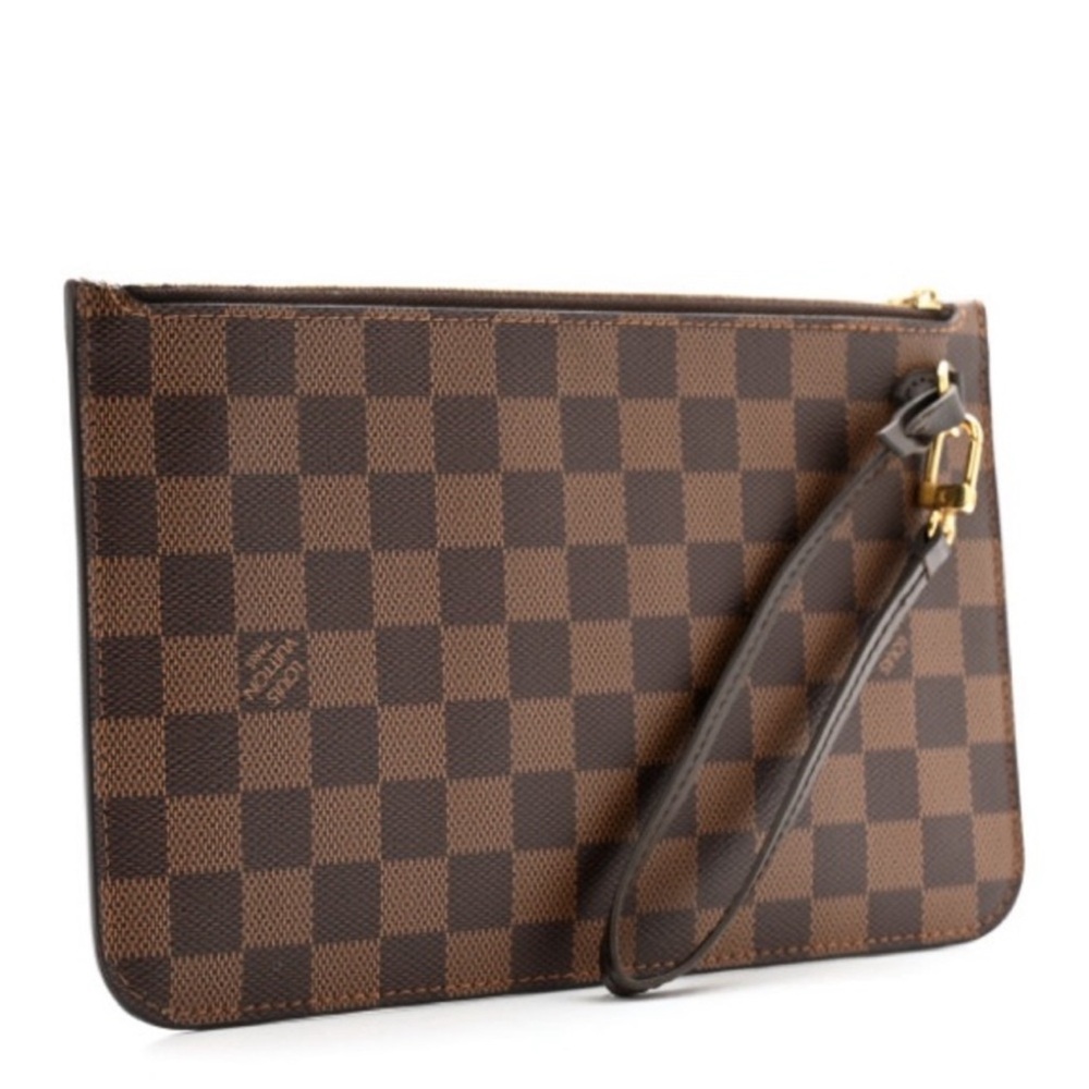 Authentic NEW Louis Vuitton Neverfull GM damier ebene wristlet pouch